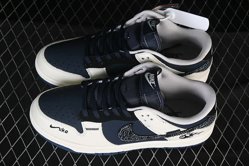 All categories Nk SB Dunk Series Nk SB Dunk Low High-end customized low-top sneakers Nike SB Dunk Low Stusi co-branded beige gray black 8th anniversary high-end customized low-top casual sneakers SR2025-001